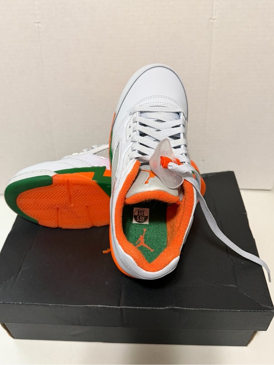 Jordan Other - Nike Air Jordan 5 Retro Low GS White Orange Green Boys 5.5Y